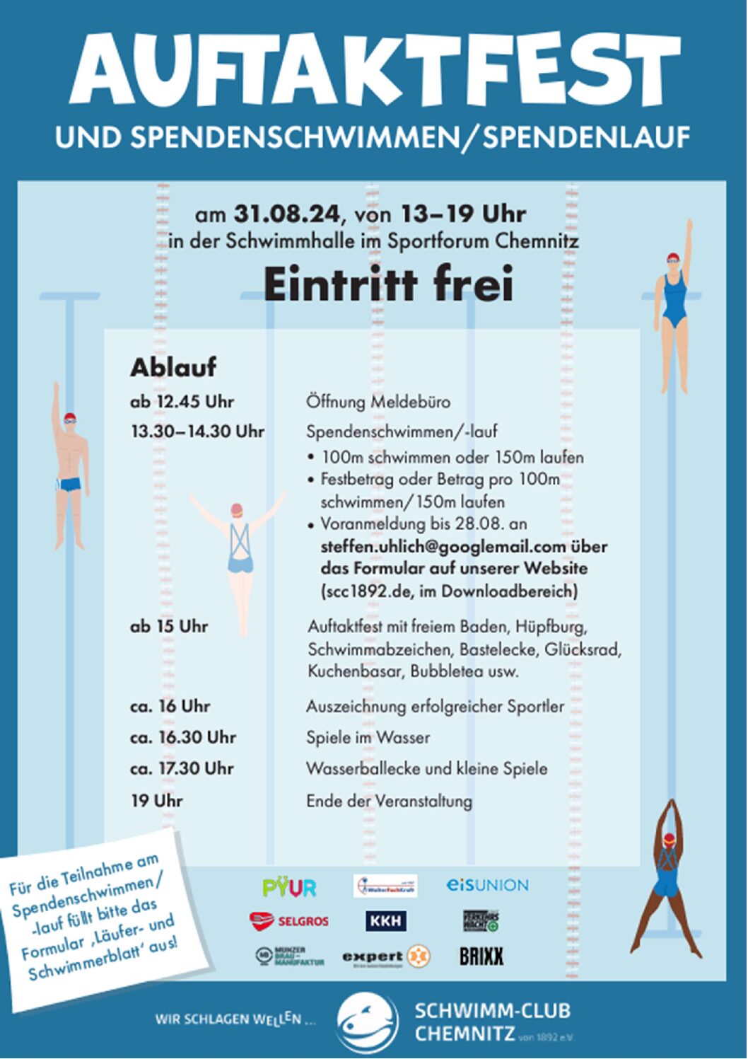 Auftaktfest ins neue Schwimmjahr am 31.08.24